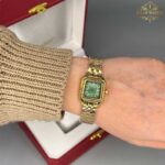 ساعت مچی زنانه کارتیر پنتر نقره ای صفحه سبز Cartier Panthere CR537