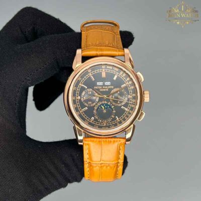 ساعت پتک فیلیپ مردانه اتوماتیک رزگلد صفحه مشکی Patek Philippe 5073