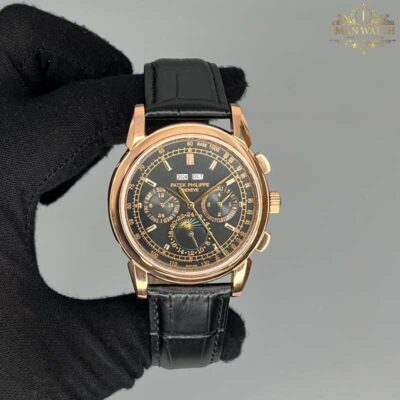 ساعت پتک فیلیپ مردانه اتوماتیک رزگلد صفحه مشکی Patek Philippe 5076