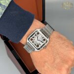 ساعت مچی کارتیر مردانه دسانتوز CARTIER DE SANTOS SKELETON 0015