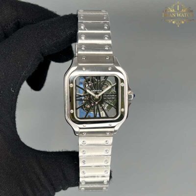 ساعت مچی کارتیر مردانه دسانتوز CARTIER DE SANTOS SKELETON 0017