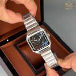 ساعت مچی کارتیر مردانه دسانتوز CARTIER DE SANTOS SKELETON 0017