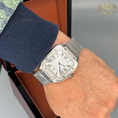 ساعت مچی کارتیر مردانه دسانتوز اتوماتیک CARTIER DE SANTOS 0005