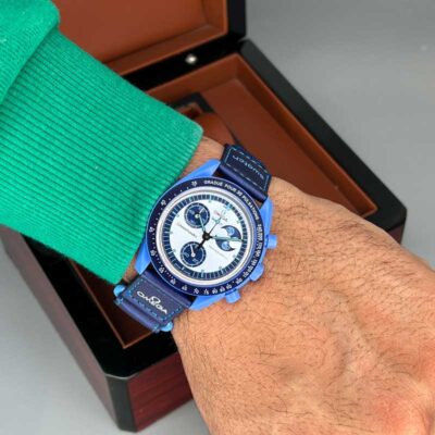 ساعت مچی امگا سواچ Omega Swatch Mission TO THE SUPER BLUE MOONPHASE