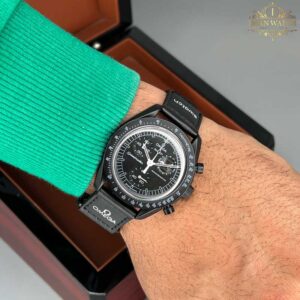 ساعت مچی امگا سواچ Omega Swatch Mission to MOONPHASE-NEW MOON