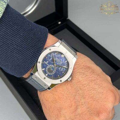 ساعت مردانه هابلوت اتومات سرمه ای HUBLOT BIG BANG H96300