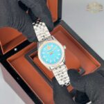ساعت مچی زنانه ورساچه نقره ای صفحه آبی Versace 6456