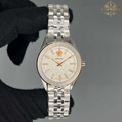 ساعت مچی زنانه ورساچه نقره ای صفحه سفید Versace 6457