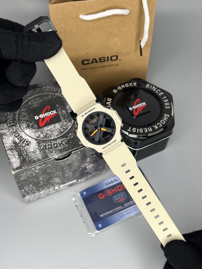 ساعت مچی کاسیو جیشاک مردانه Casio G-Shock-2300 رنگ کرمی - تصویر 4