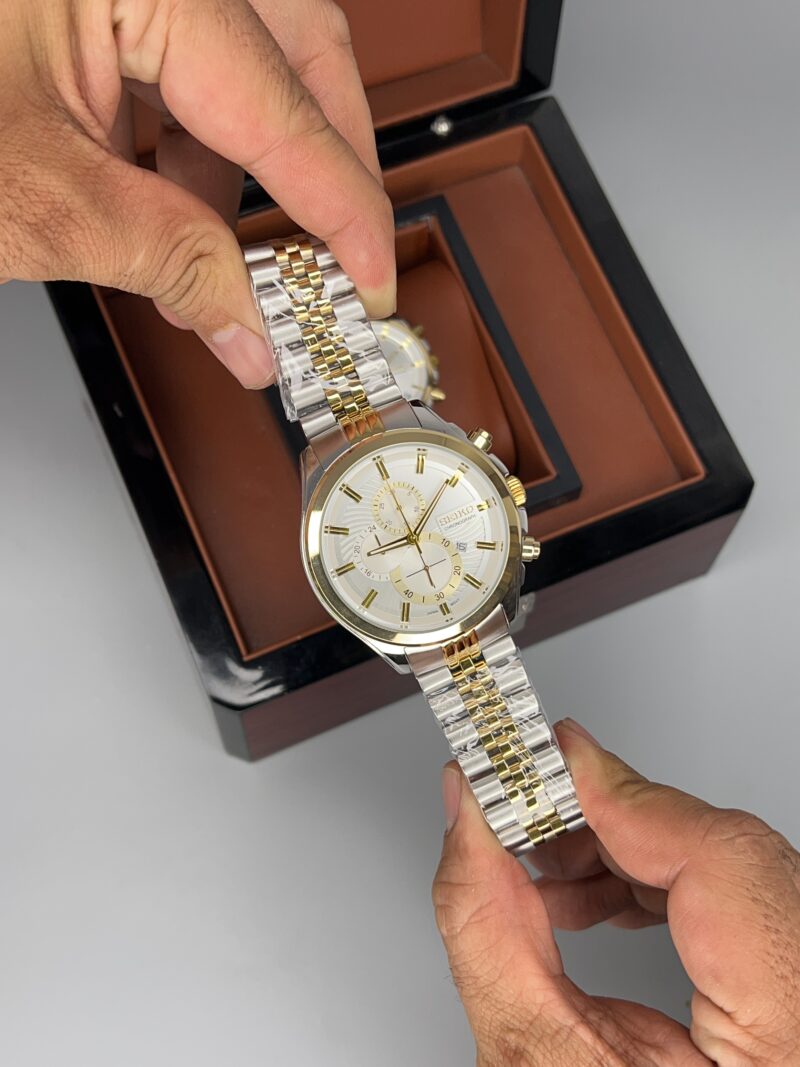 ساعت ست سیکو صفحه سفید Seiko 5934 - تصویر 3
