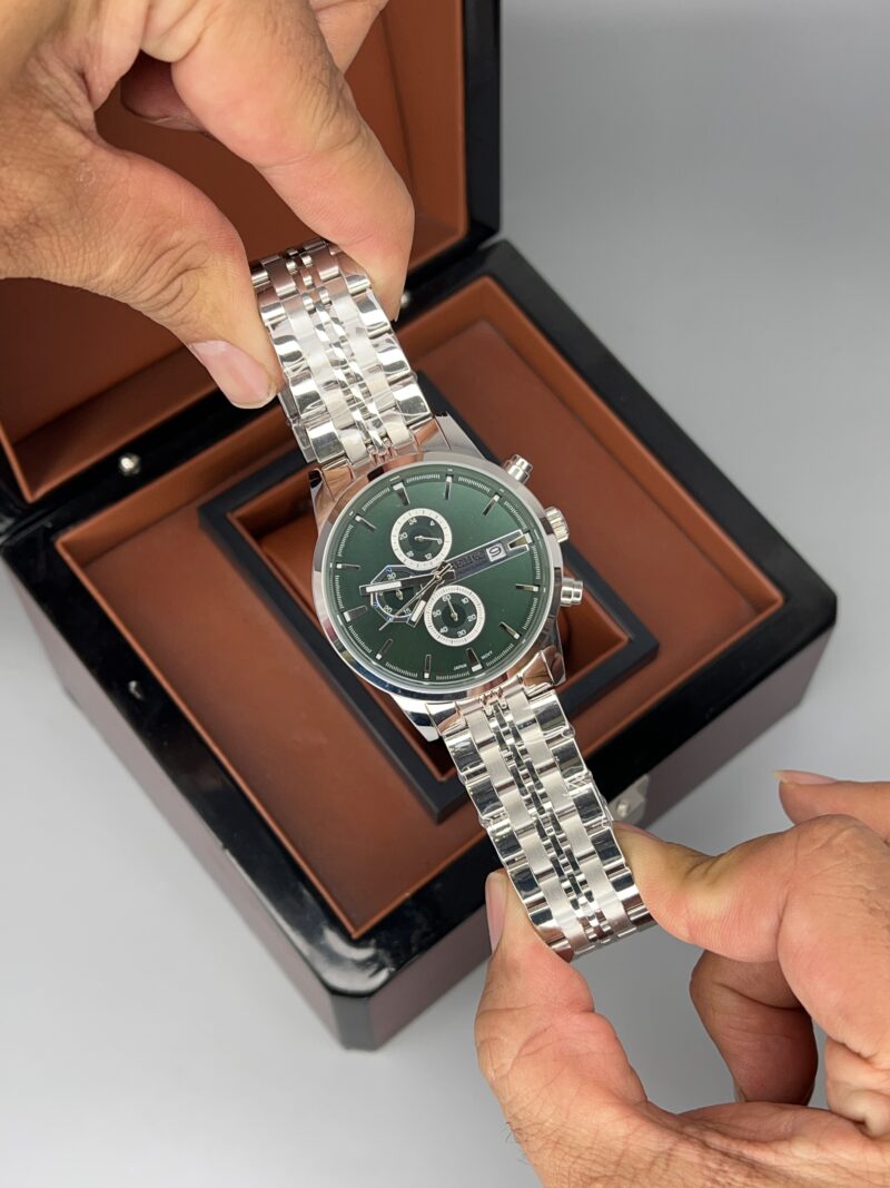 ساعت ست سیکو استیل صفحه سبز Seiko 5938 - تصویر 4