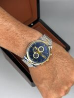 ساعت ست سیکو دو رنگ طلایی صفحه سرمه‌ای Seiko 5937 - تصویر 2