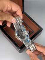 ساعت ست سیکو دو رنگ طلایی صفحه سرمه‌ای Seiko 5937 - تصویر 4