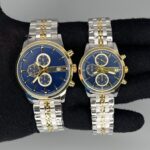 ساعت ست سیکو دو رنگ طلایی صفحه سرمه‌ای Seiko 5937