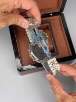 ساعت ست سیکو دو رنگ طلایی صفحه سبز Seiko 5939 - تصویر 4