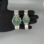ساعت ست کلاسیک الگانس دو رنگ طلایی صفحه سبز Elegance 2635