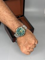 ساعت ست کلاسیک الگانس دو رنگ طلایی صفحه سبز Elegance 2635 - تصویر 4