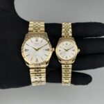 ساعت ست کلاسیک الگانس طلایی صفحه سیلور Elegance 2632