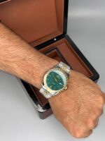 ساعت ست کلاسیک الگانس دو رنگ طلایی صفحه سبز Elegance 2634 - تصویر 3