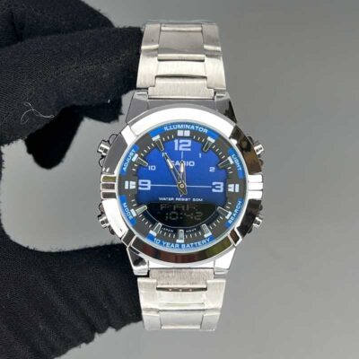 ساعت مچی کاسیو مردانه صفحه سرمه ایCasio 50M-1
