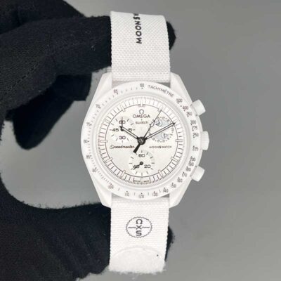 ساعت مچی امگا سواچ مون شاین سفید Omega Swatch Mission MOONSHINE