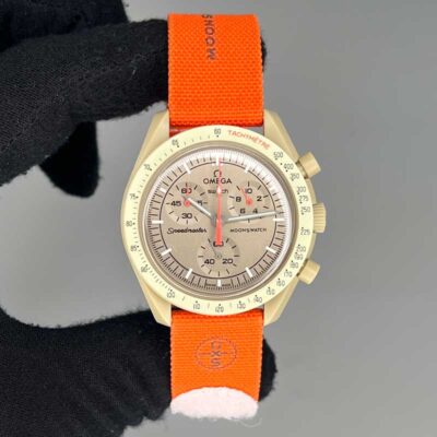 ساعت مچی امگا سواچ مون شاین نارنجی Omega Swatch Mission MOONSHINE