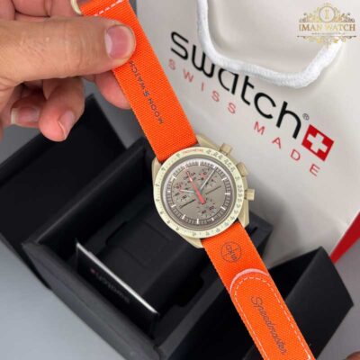 ساعت مچی امگا سواچ مون شاین نارنجی Omega Swatch Mission MOONSHINE