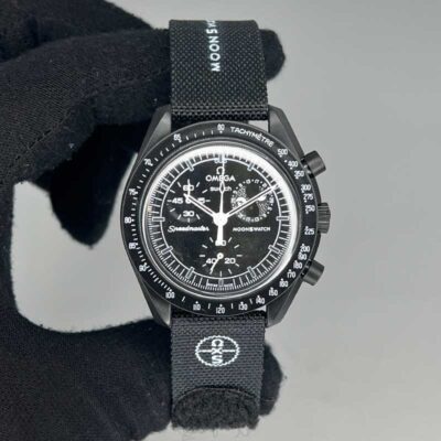 ساعت مچی امگا سواچ مون شاین مشکی Omega Swatch Mission MOONSHINE