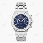 ساعت زنانه اودمار پیگه نقره ای صفحه سرمه ای Audemars piguet 2132