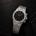 ساعت زنانه اودمار پیگه نقره ای صفحه مشکی Audemars piguet 2133
