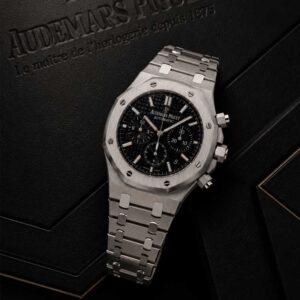ساعت زنانه اودمار پیگه نقره ای صفحه مشکی Audemars piguet 2133