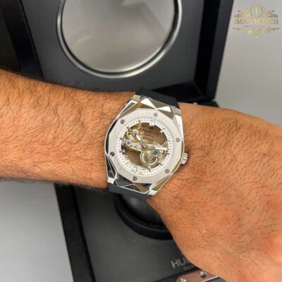 ساعت مردانه هابلوت هندسی اتومات سیلور HUBLOT BIG BANG H96310