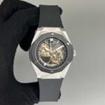 ساعت مردانه هابلوت هندسی اتومات سیلور مشکی HUBLOT BIG BANG H96312