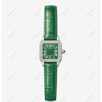 ساعت مچی کارتیر زنانه پنتر سیلور صفجه سبز Cartier 2565