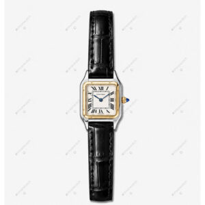 ساعت مچی کارتیر زنانه پنتر دو رنگ طلایی صفجه سفید Cartier 2566
