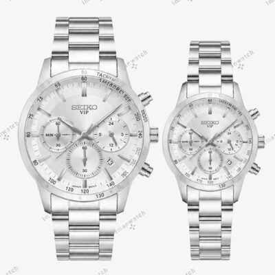 ساعت ست سیکو سه موتوره سیلور صفحه سفید Seiko 8892