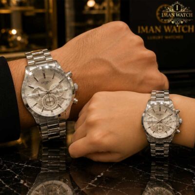 ساعت ست سیکو سه موتوره سیلور صفحه سفید Seiko 8892