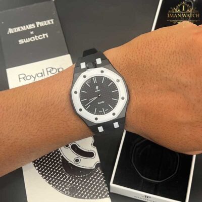 ساعت مچی اودمار پیگه سواچ رویال پاپ کیفیت عالی Audemars Piguet x Swatch | Royal Pop OCHO NEGRO