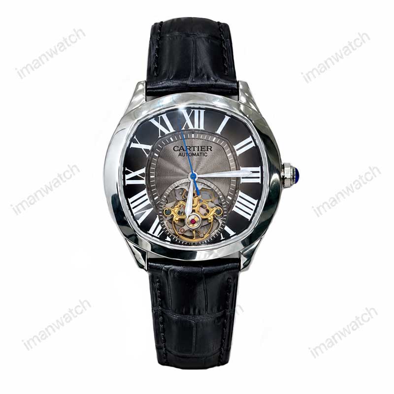 cartier19-1 ساعت مچی کارتیر مردانه سیلور صفجه طوسی Cartie3965