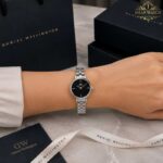 ساعت مچی زنانه دنیل ولینگتون سیلور صفحه مشکی 2660 Daniel Wellington