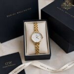 ساعت مچی زنانه دنیل ولینگتون طلایی صفحه سفید 2662 Daniel Wellington
