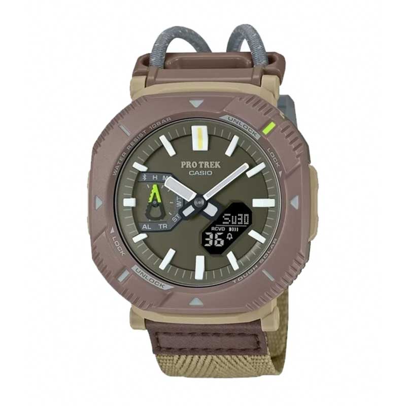 gshock4-1 ساعت مچی کاسیو پروترک قهوه ای خاکی Casio PRJ-B001B