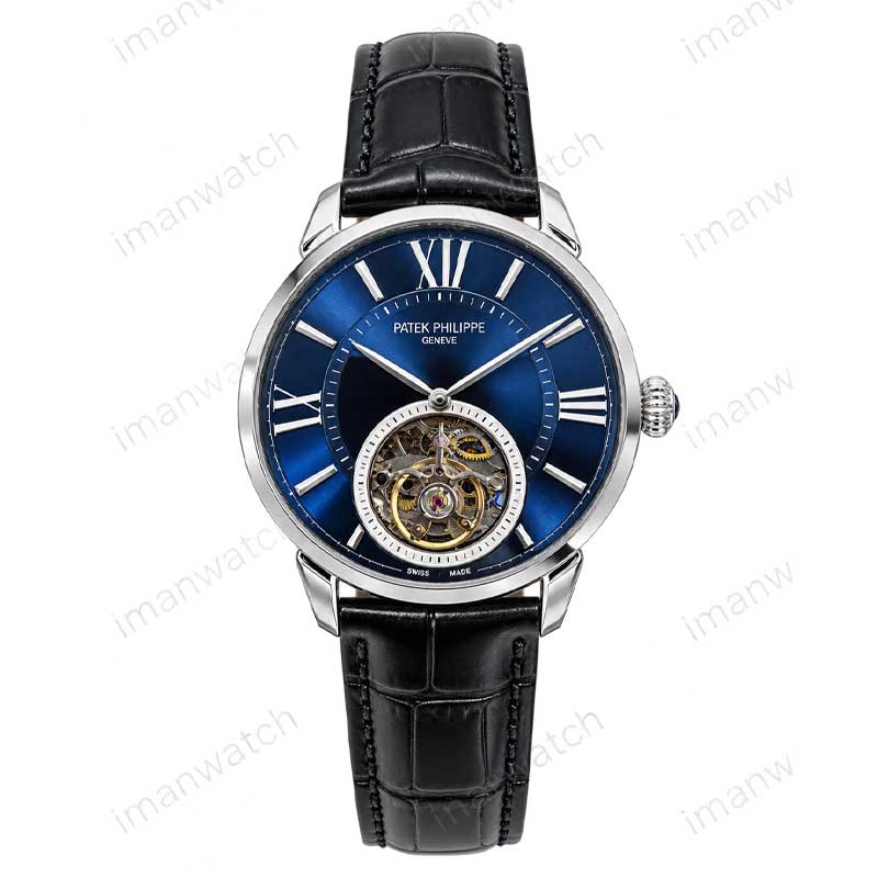 patek2-1 ساعت مچی مردانه پتک فیلیپ سیلور صفحه سرمه ای Patek Philippe 5046