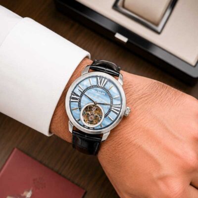 ساعت مچی مردانه پتک فیلیپ سیلور صفحه تیفانی Patek Philippe 5047