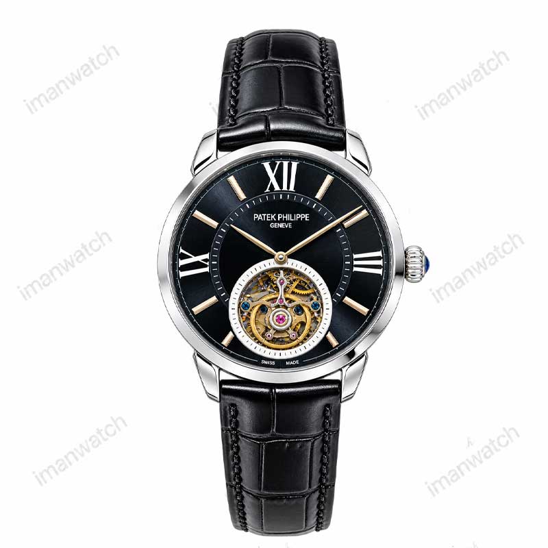 patek4-1 ساعت مچی مردانه پتک فیلیپ سیلور صفحه مشکی Patek Philippe 5048