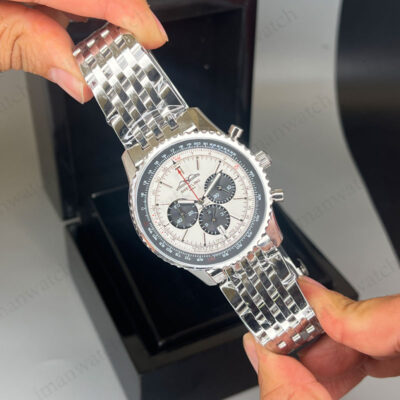 ساعت مردانه برایتلینگ ناوی تایمرسیلور صفحه سفید Breitling Navitimer
