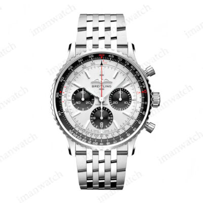 ساعت مردانه برایتلینگ ناوی تایمرسیلور صفحه سفید Breitling Navitimer