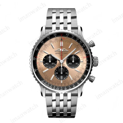 ساعت مردانه برایتلینگ ناوی تایمرسیلور صفحه رزگلد Breitling Navitimer