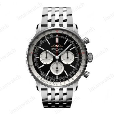 ساعت مردانه برایتلینگ ناوی تایمرسیلور صفحه مشکی Breitling Navitimer