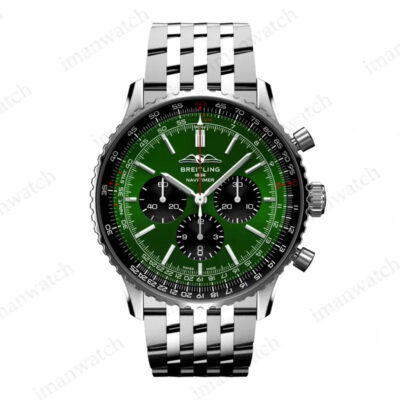 ساعت مردانه برایتلینگ ناوی تایمرسیلور صفحه سبز Breitling Navitimer